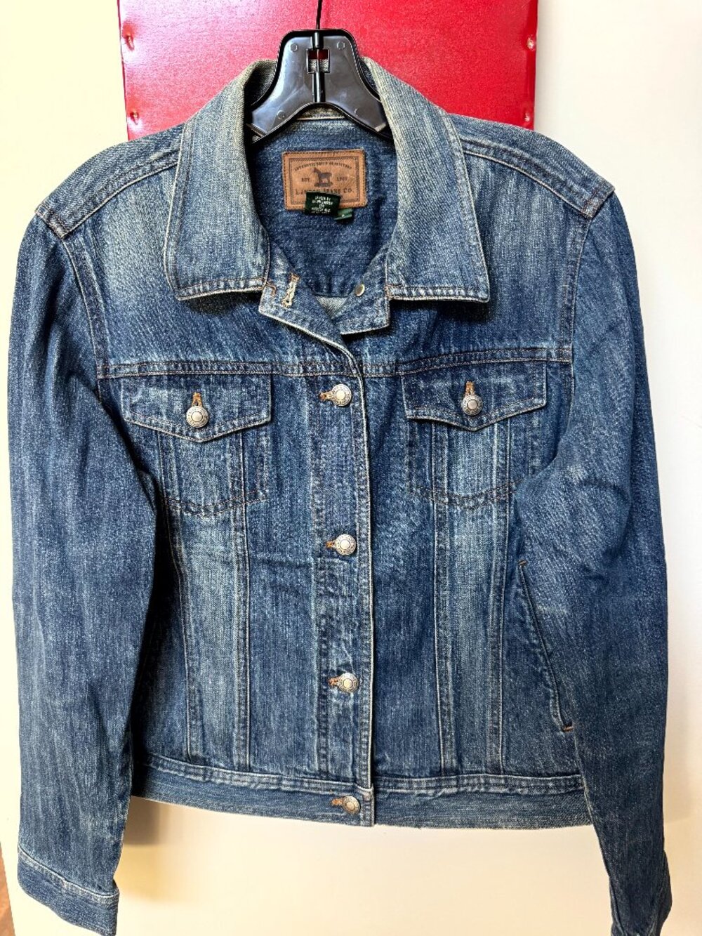 Vintage Lauren Jeans Co. Ralph Lauren Blue Denim Jacket Women's Size L EUC
